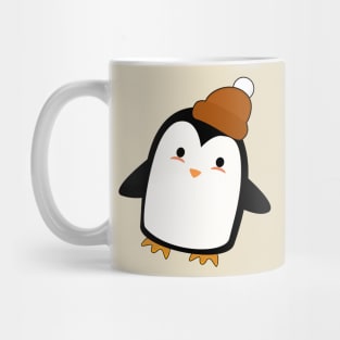 Kawaii Penguin with a beanie Mug